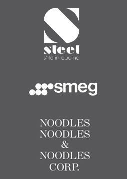 Logos Steel,
 SMEG,
 Noodles,
 Noodles and Noodles,
 authentic kitchen